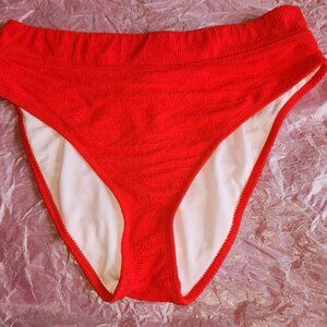 Plus XXL Women's Red Bikini Bottom Bathing Suit Beach Swimsuit Swimming Cabana